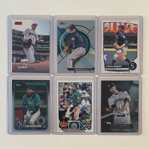 Lot of 6 Seattle Mariners Topps MLB Baseball Cards